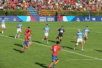 Chile e Argentina durante a final