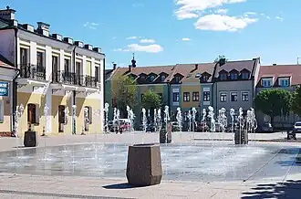 Complexo de barracas, o chamado Quadrilátero, incluindo a praça do mercado