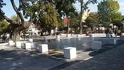 Praça principal após a revitalização