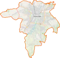 Localização de Rzeszów na Polónia