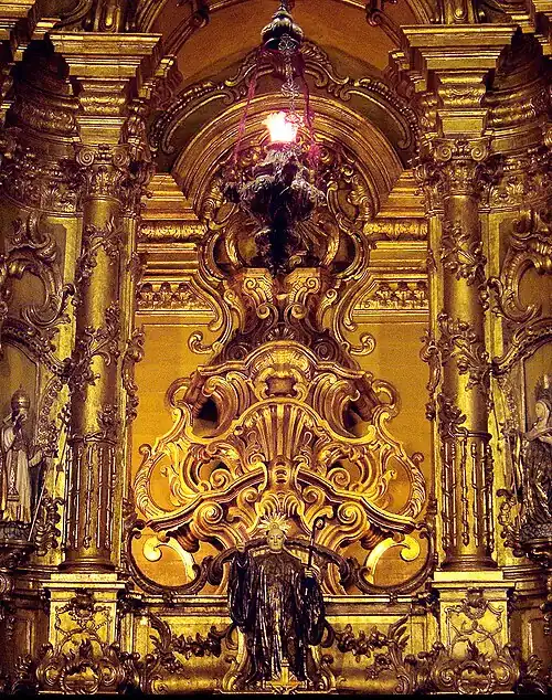 Detalhe do altar-mor da Basílica de São Bento, Olinda