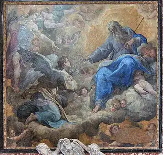 "Arcanjo Gabriel e Deus Pai", em Sant'Andrea della Valle