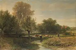 W. Roelofs, Paisagem com gado perto de Oosterbeek, 1867, óleo sobre tela, Museu de Amsterdã.