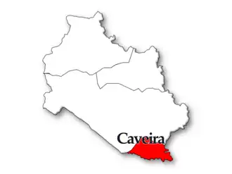 Localização no município de Santa Cruz das Flores