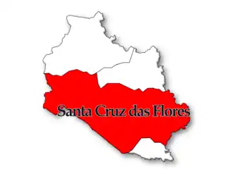 Localização no município de Santa Cruz das Flores