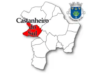 Localização no município de São João da Pesqueira