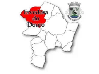 Localização no município de São João da Pesqueira