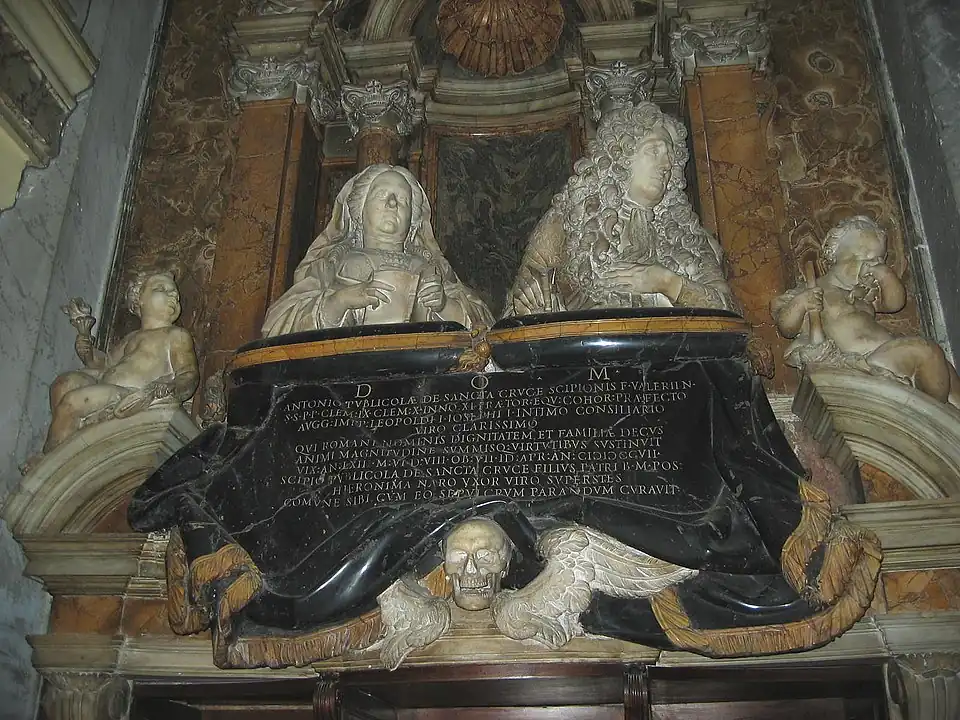 Túmulo de Antonio Publicola Santacroce, o último dos Santacroce, de Lorenzo Ottoni.