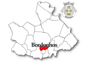 Localização no município de São Pedro do Sul