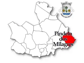 Localização no município de São Pedro do Sul