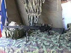 SR-25 das Forças de Defesa de Israel com um silenciador.