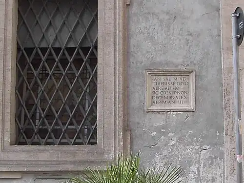 Marca da enchente de 1495 na fachada