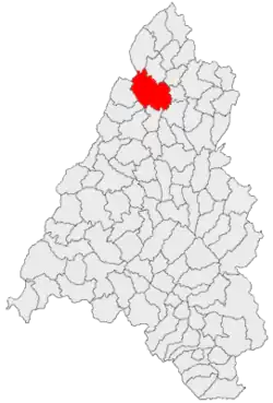 Localização de Săcueni no distrito de Bihor