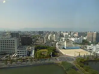 Vista do centro de Saga para o norte