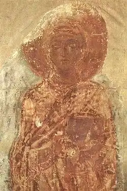Fresco do século XI, na Catedral da Transfiguração de Chernigov, Ucrânia.
