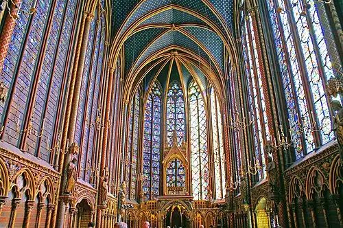 Vitrais da Sainte-Chapelle de Paris.