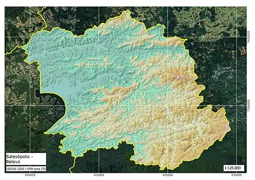 Relevo do município de Salesópolis
