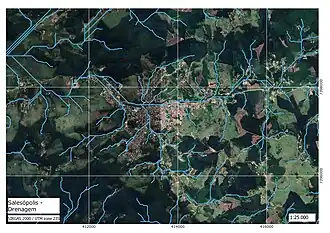 Hidrografia da área urbana de Salesópolis