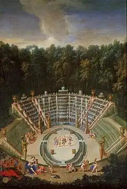 "La Salle de bal" de Jean Cotelle, c. 1693.