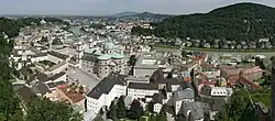 Panorama do centro histórico de Salzburgo