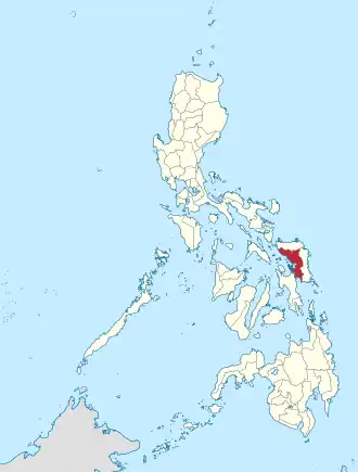Samar na Visayas Orientais Coordenadas : 11°50'N, 125°0'E