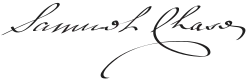 Assinatura de Samuel Chase