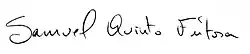 Assinatura de Samuel Quinto