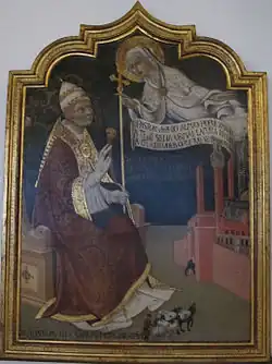 A Virgem aparecendo para o Papa Calisto III, Pinacoteca Nacional de Siena, Itália]]