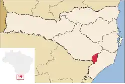 Localização de Bom Jardim da Serra em Santa Catarina