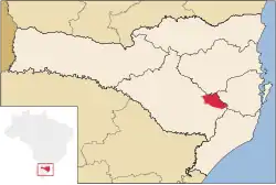 Localização de Bom Retiro em Santa Catarina