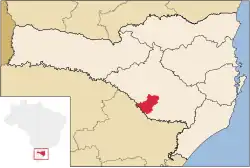 Localização de Capão Alto em Santa Catarina