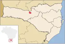Localização de Macieira em Santa Catarina