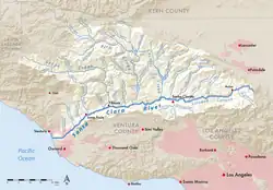 Mapa da bacia do rio Santa Clara