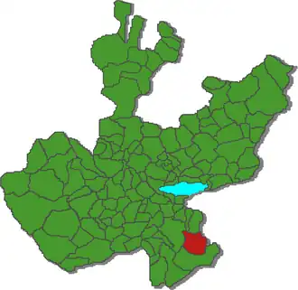 Localização de Santa María del Oro no estado de Jalisco.