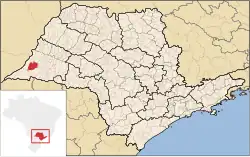 Localização de Marabá Paulista em São Paulo