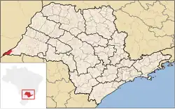 Localização de Rosana em São Paulo