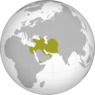Território do Império Sassânida em 621