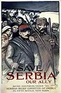 Cartaz da Primeira Guerra Mundial - Salve a Sérvia (1915)