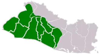 Localização de Señorío de Cuzcatlán