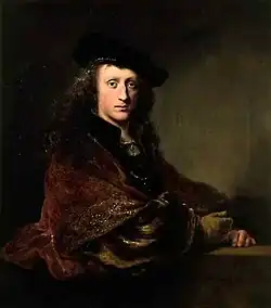 Autorretrato, de Ferdinand Bol (1647, Museu de Arte de Toledo), igualmente inspirado em Autorretrato aos 34 anos (Rembrandt)[90].