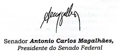 Assinatura de Antônio Carlos Magalhães