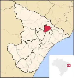 Localização de Aquidabã em Sergipe