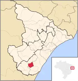 Localização de Arauá em Sergipe