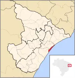 Localização de Barra dos Coqueiros em Sergipe