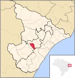 Localização de Campo do Brito em Sergipe
