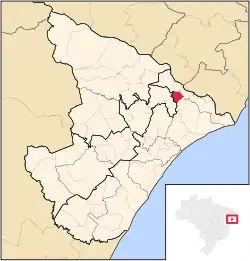 Localização de Cedro de São João em Sergipe