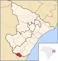 Localização Cristinápolis em Sergipe