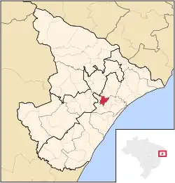 Localização de Divina Pastora em Sergipe