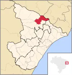 Localização de Gararu em Sergipe