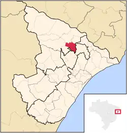 Localização de Graccho Cardoso em Sergipe